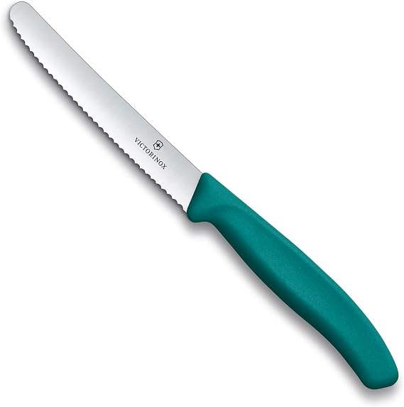 Victorinox 6.7834.C1 Swiss Classic 11cm Tırtıklı Domates Bıçağı, Yeşil