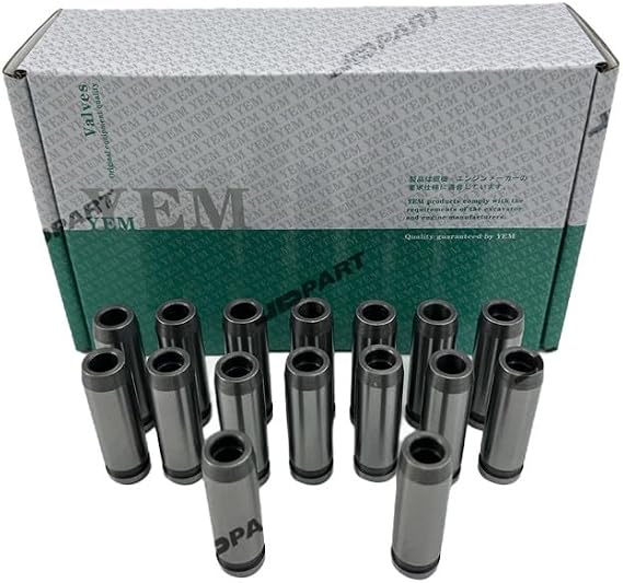 16 PCS 3208 Intake and Exhaust Valve Guide Fits For Caterpillar Diesel Engine Parts Repair Replacement