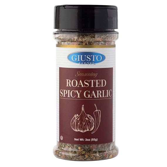Giusto Sapore Italian Roasted Spicy Garlic Seasoning - Premium Gourmet Brand - Imported from Italy and Family Owned