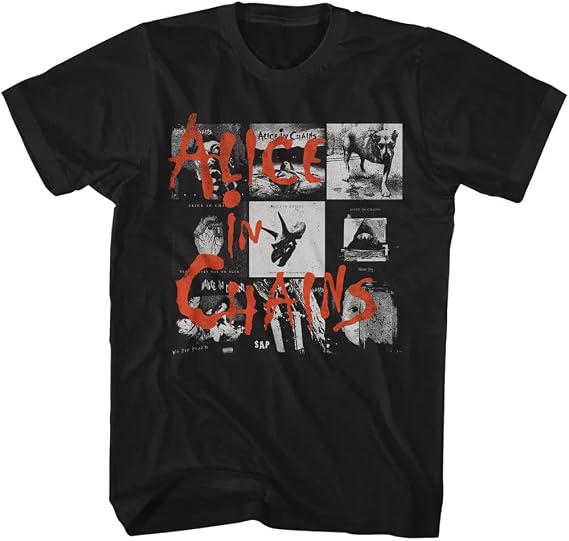 American Classics Alice in Chains Album Covers Grunge T Shirt Black