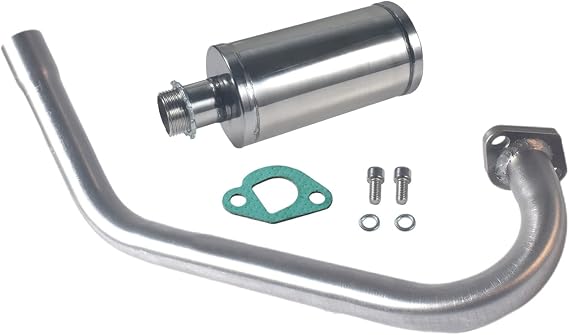 Upgrade Exhaust with Muffler For Coleman Powersports CT200U BT200X CT200u-ex,212cc 196cc/6.5HP Go Kart and Gas Mini Bike