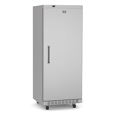Kelvinator KCHRI25R1DFE 31 One-Section Solid Door Reach-in Freezer | Commercial Upright Single Cooler for Hotel Deli Cafeteria Ice Cream | 3 Shelves, 25 Cu Ft, Stainless Steel, 115v -8F to -5F