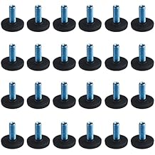 TOVOT 24PCS M81.25mm(Pitch) Furniture Leveling Feet Table Feet Screw on Adjustable Furniture Levelers for Chair Cabinet Sofa