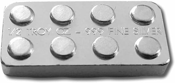 2x4 Building Block Silver Bar | 1/2 oz Fine Silver | Stackable Handcrafted Collectible