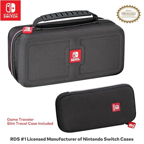 Game Traveler Officially Licensed Nintendo Switch OLED & Nintendo Switch GoPlay System Case - BONUS Slim Case Included, Travel with Your Complete NSW System andor Your Handheld, NNS5000