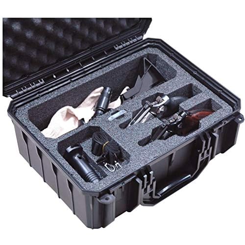 Case Club Waterproof 2 Revolver/Semi-Auto Case with Accessory Pocket & Silica Gel
