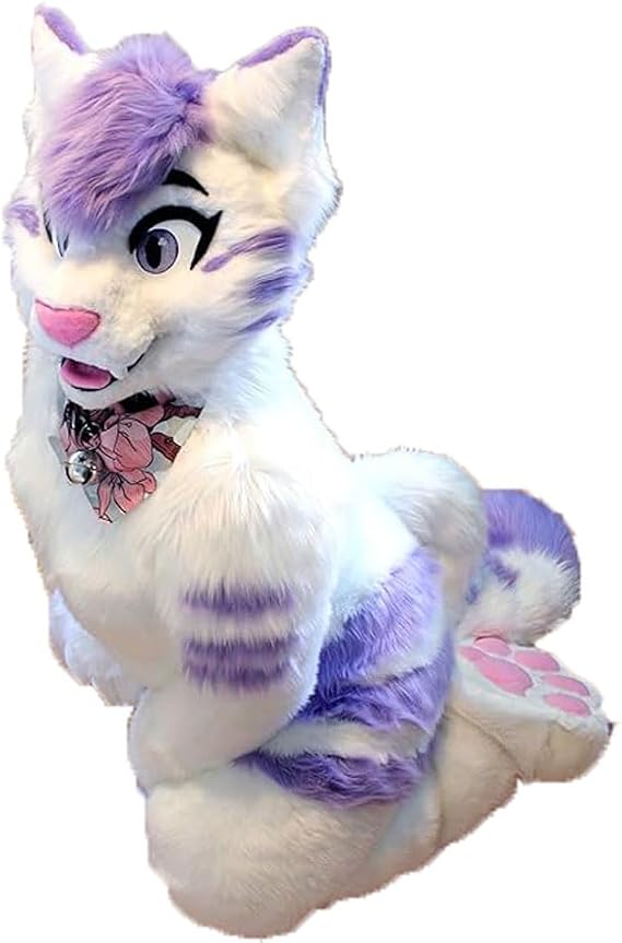 Japan Kemono Kawaii Purple Husky Fursuit Teen Costumes Caribou Full Furry Suit Fursona Kigurumi Anime