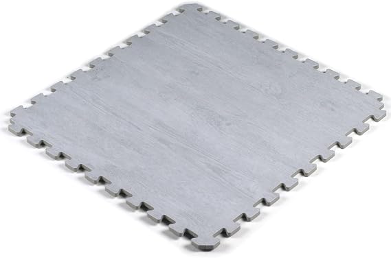 Greatmats Foam Tiles Wood Grain, Stone Gray, 7/16 Inch x 2x2 Ft | Case of 15
