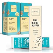 Onsen Secret Professional Nail Buffer Block | 4-Way Buffing for Natural Shine & Healthy Natural Nails - Includes 2 Extra Shine Pads, Salon-Quality, Post-Gel & Acrylic Recovery | 2 Pack