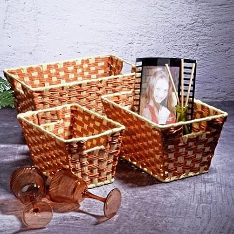 Kosova Wicker Serisi SPT-161 Diktördgen 3'lü Set Hasır Sepet