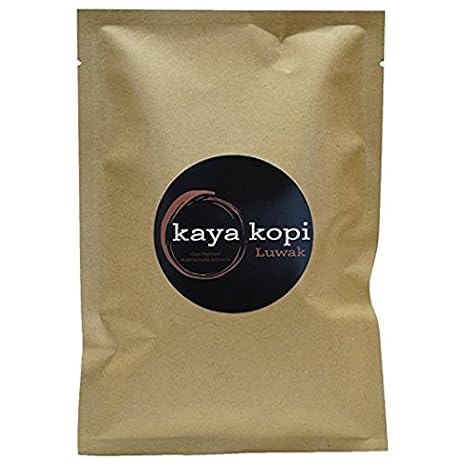 Kaya Kopi Premium Kopi Luwak From Indonesia Wild Palm Civets Arabica Coffee Beans (Dark Roast, 3.52 Ounce (Pack of 1))