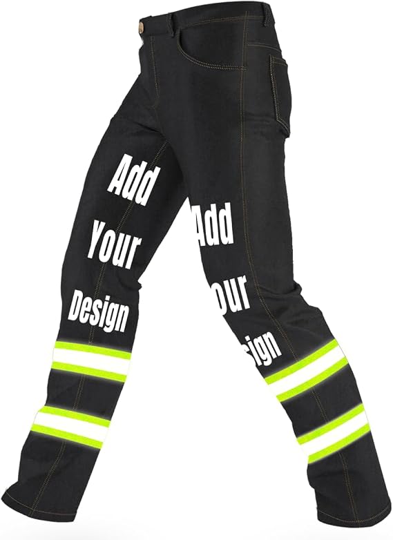 High Visibility Reflective Safety Work Pants Customize Your Logo Jean Pants Hi Vis Team Work Uniform