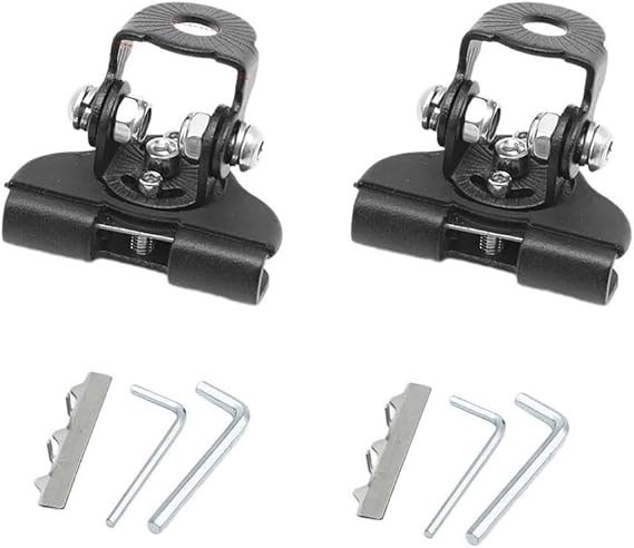LED Light Bar Hood Bracket Kit 2pcs For Spotlights Installation With Expansion Base And Hood Grid Door Clip Compatibility(Black)