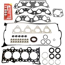 MITZONE Cylinder Head Gasket Set, Cylinder Head Gasket Bolt Set & Timing Belt Kit Fit for Honda Civic 1996-2000 1.6L L4 Honda D16Y5 D16Y7 D16Y8 Engine Replace HS54234 HB4029 TKH005
