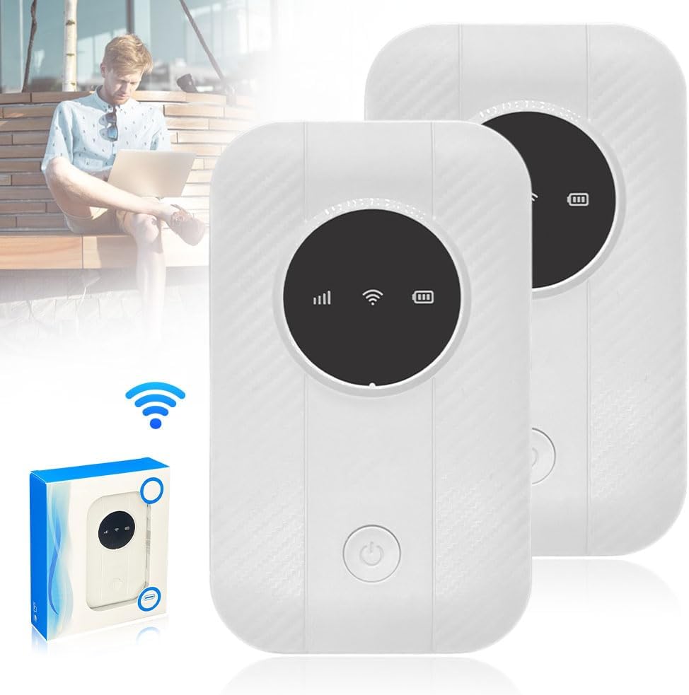 Pocket Router, 2025 Upgrade Free Unlimited Satellite Internet Pocket WiFi, Free Router Unlimited Satellite Internet High Speed Smart for Travel 2PCS