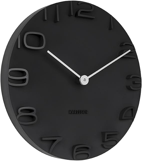 Karlsson, wall clock, Black, One Size