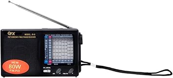 QFX R-9BLK AM/FM/MW/SW1-7 Radio - Black