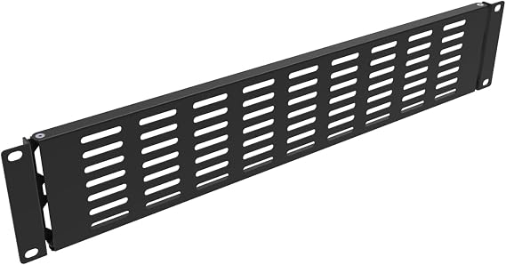 2U Hinged Blank Rack Mount Panel Spacer with Venting