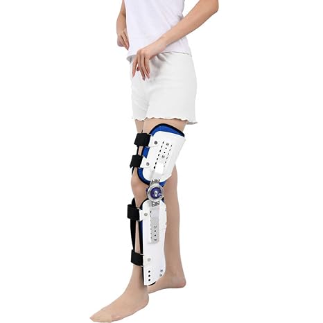 Hinged Knee Brace,Knee Brace,Adjustable Shaping Leg Splint Support Knee Orthosis Support Joint Stabilizer/One Size (