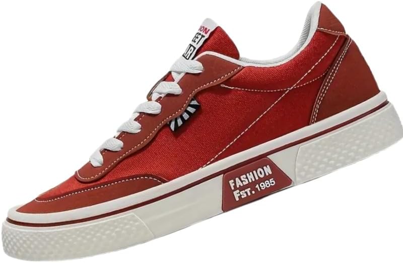 Men's Versatile Casual Sneakers, Low-Top Lace-Up Shoes with Rubber Sole, Comfortable for Casual Attire