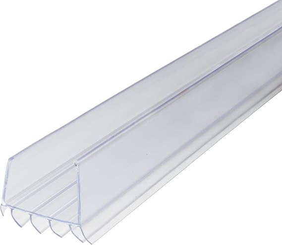 MD Building Cinch U-Shape Slide-On Under Door Seal, Clear, 36in