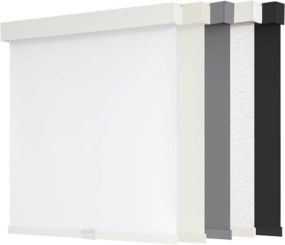 AOSKY Cordless Blackout Roller Shades, 34" W x 72" H, White | Cordless Free-Stop Design, Built-in Valance, Thermal Insulated Fabric, UV Protection for Home & Office