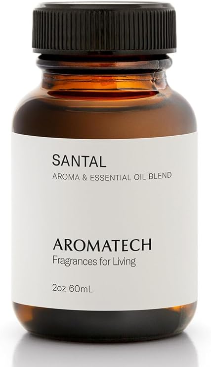 AromaTech Santal Aroma Essential Oil Blend: Luxury Hotel Inspired Aromatherapy with Amber, Vanilla, Cedar & Sandalwood for Ultrasonic Diffusers (2 Fl Oz (Pack of 1))