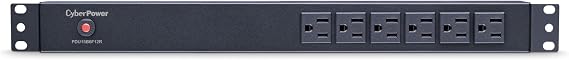 CyberPower PDU15B6F12R Basic PDU, 100-125V, 15A (Derated to 12A), 18 Outlets, 1U Rackmount | 100-125V, 15A (Derated to 12A), 18 Outlets, 1U Rackmount