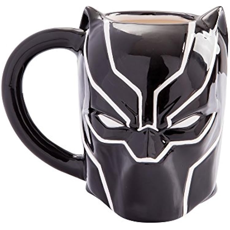 Vandor 20 oz Marvel Black Panther Sculpted Ceramic Mug 26101
