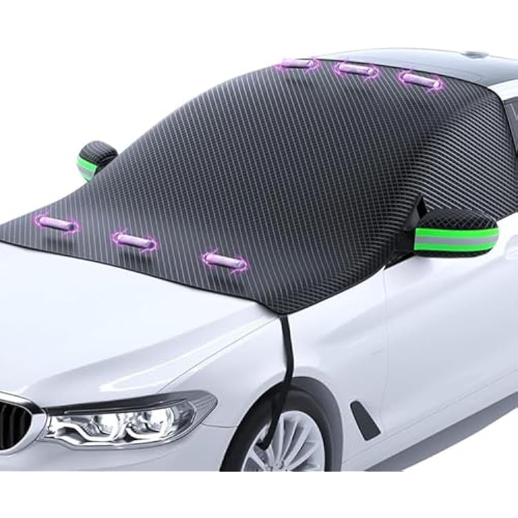 Windshield Cover for Ice and Snow for Winter, for Suzuki Vitara Brezza 2016 2017 2018 2019 2020 Magnetic Windscreen Covers Frost Ice and Snow Accessories,B