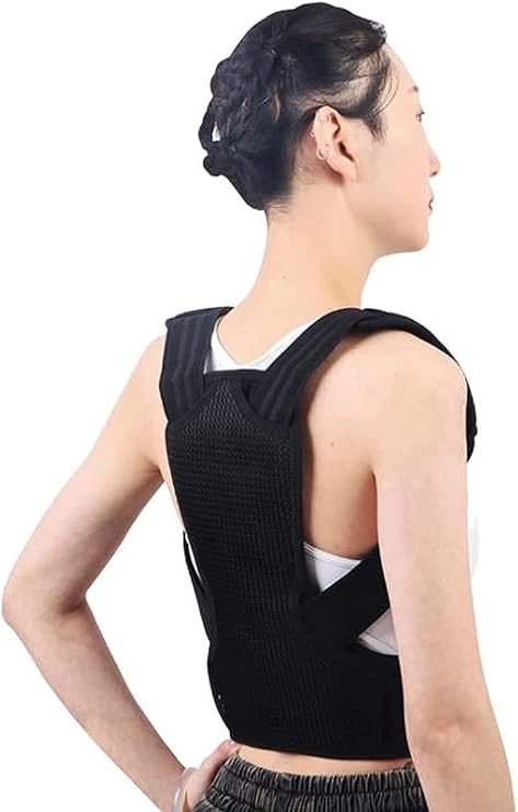 Posture Corrector Back Pain Posture Corrector Back Hump Correction Belt Adjustable Back Straightener Providing Pain Relief from Neck Back Shoulder Back Posture,Black-Large,Black-Large