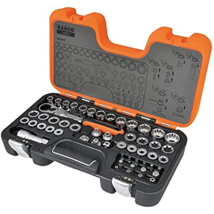Bahco - S530T Pass-Through Socket Set of 53 Metric 12in D