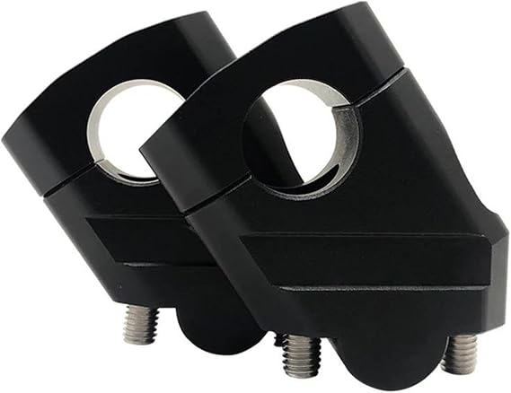 Handlebar Clamp for Suzuki Dl650 for V-Strom 650 Dl 650 for Vstrom 650 for Vstrom650 Motorcycle Handlebar Riser Bar Mount Handle Clamp Silver Black Handlebar Bar Risers(22mm Black)