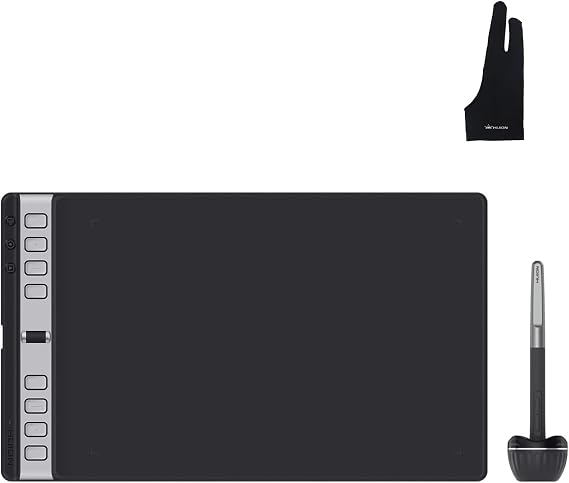 HUION Inspiroy 2 Large Drawing Tablet and Palm Rejection Artist Glove
