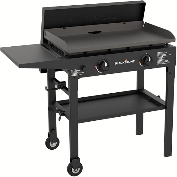Blackstone 1517 28 Omnivore Griddle with Hard Cover, Powder Coated Steel, Black