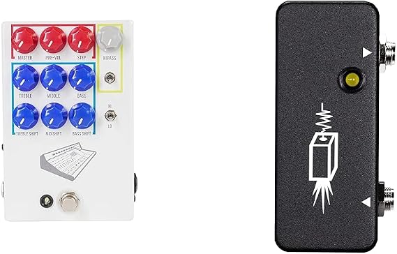 JHS Pedals Colour Box V2 Preamp, EQ and Distortion Generator Bundle with Little Black Buffer Guitar Signal Buffer