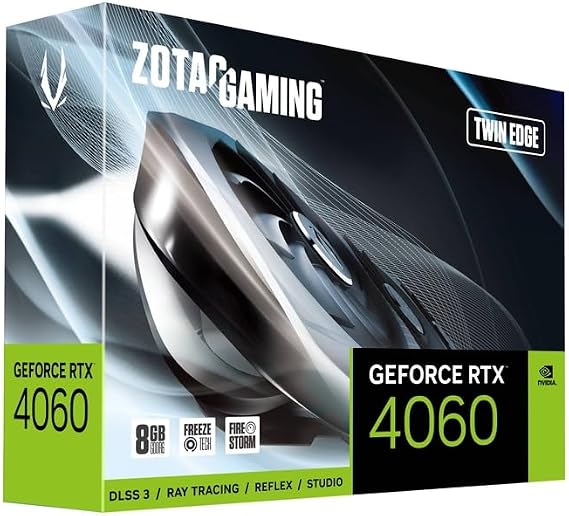 ZOTAC GeForce RTX 4060 Twin Edge 8GB GDDR6 Gaming Video Card ZT-D40600E-10M