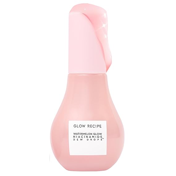 Glow Recipe Watermelon Niacinamide Dew Drops, Korean Niacinamide Serum Drops, Hydrating Face Serum + Primer & Liquid Highlighter, Hyaluronic Acid, Dewy Glow (40ml)