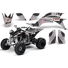 AMR Racing ATV Graphics kit Sticker Decal Compatible with Yamaha YFZ450 2004-2013 - P-40 Warhawk Black