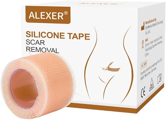 Alexer Soft Silikon Bant Yara İzi Yanık Sezaryen Dikiş İzi Keloid Ameliyat İzi Giderici 2,5cm x 3m