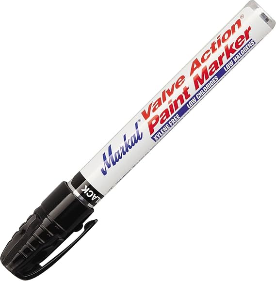 Markal 96803 Valve Action Ppaint Marker, Black