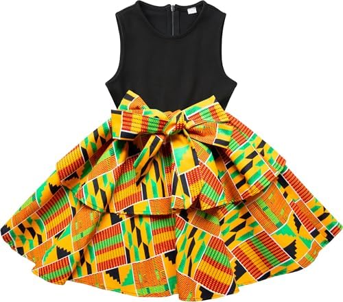 Girls African Print Dress Kente Wax Dresses