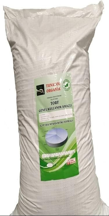 Tunasol Organik 50 lt Torf Solucan Gübreli 6 lı Karışım Bitki Saksı Çiçek Toprağı