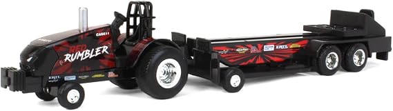 Case IH 1/64 Magnum Red Rumbler Pulling Tractor with Pulling Sled
