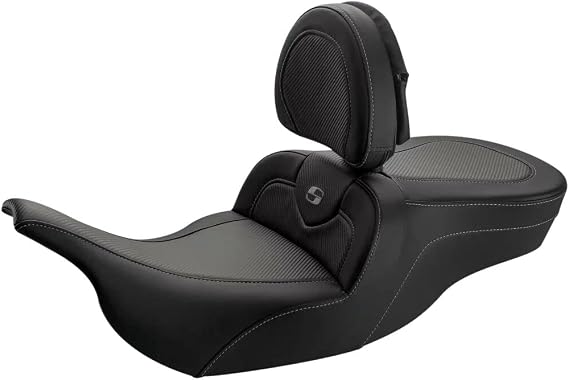 Saddlemen Road Sofa Seat With Backrest (Carbon Fiber) For 97-07 HARLEY FLHTCU