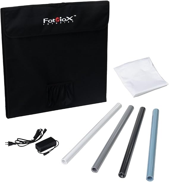 Fotodiox Pro LED 24x24 Studio-in-a-Box for Table Top Photography - Includes Light Tent; Integrated LED Lights; Carrying case and Four backdrops