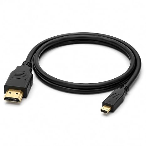 PrimeX PX-1121 Micro HDMI to HDMI Kablo, 1.5 Metre 1080P Full HD Hdmi Görüntü ve Ses Aktarım Kablosu, Micro Hdmi Type-D Kamera Tablet Mini Laptop Raspberry Pi TV Monitör Projeksiyon Bağlantı Kablosu
