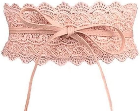 Lace Bow High Waist Belt Women Western Elastic Lace up Bowknot Corset Belt Stretch Blouse Jeans Dress Skirt Waistband