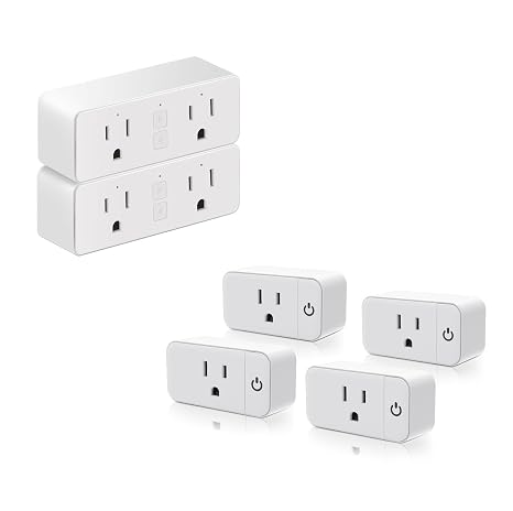 4pcs Mini Smart Plug Bundle with 2pcs Dual Smart Plug
