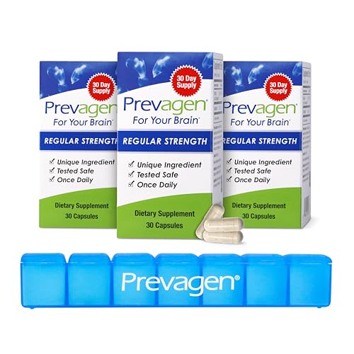Prevagen Regular Strength - 90 Capsules 3 Month Supply | Formulated for Your Brain | 10mg of Apoaequorin Plus Vitamin D3 with 7-Day Pill Minder